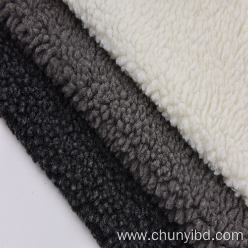 Good quality brushed sherpa fleece fabric coat